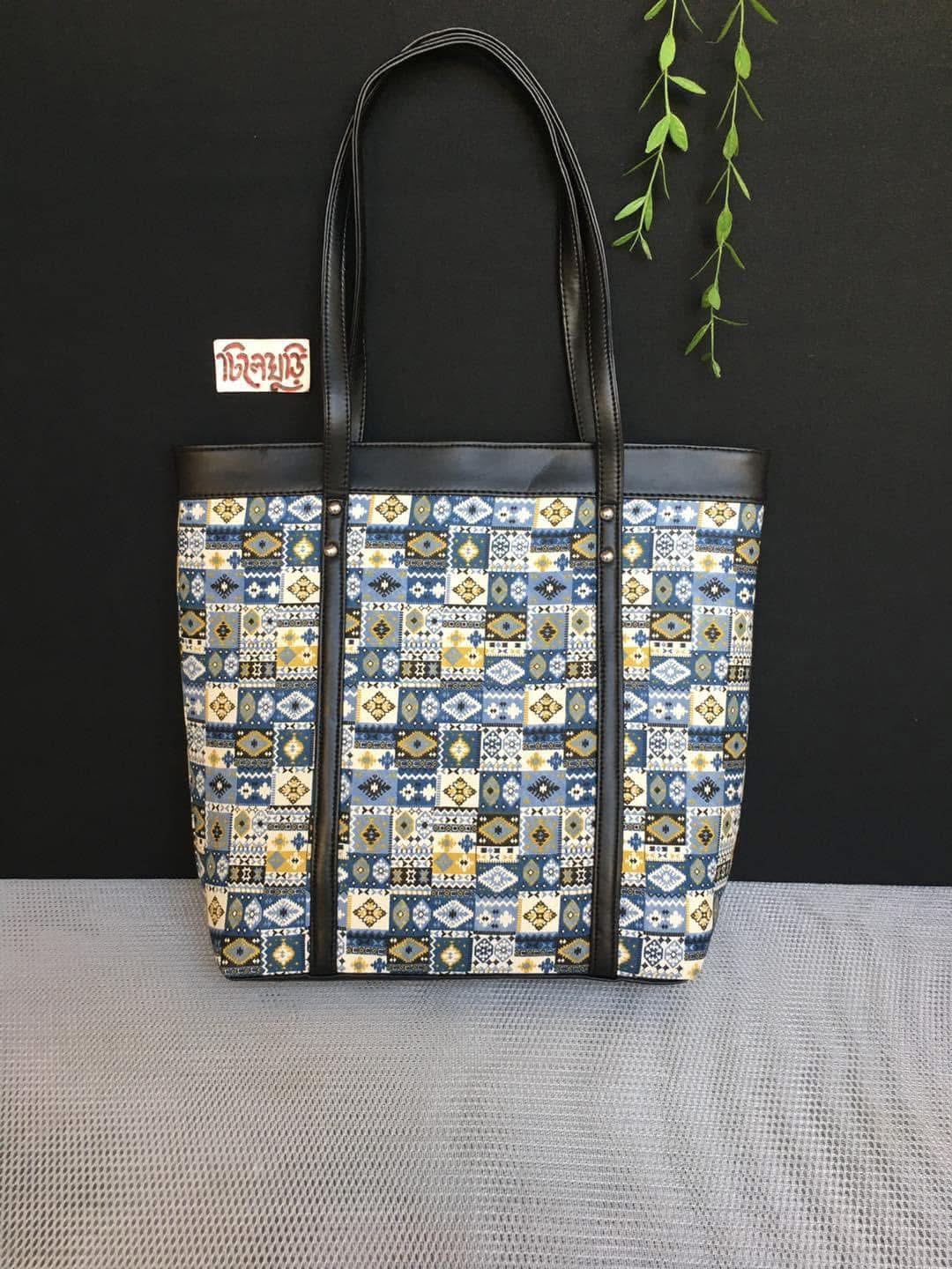 Handmade Natural Jute Crossbody Bag with Tribal Accents